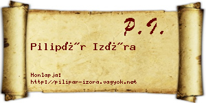 Pilipár Izóra névjegykártya